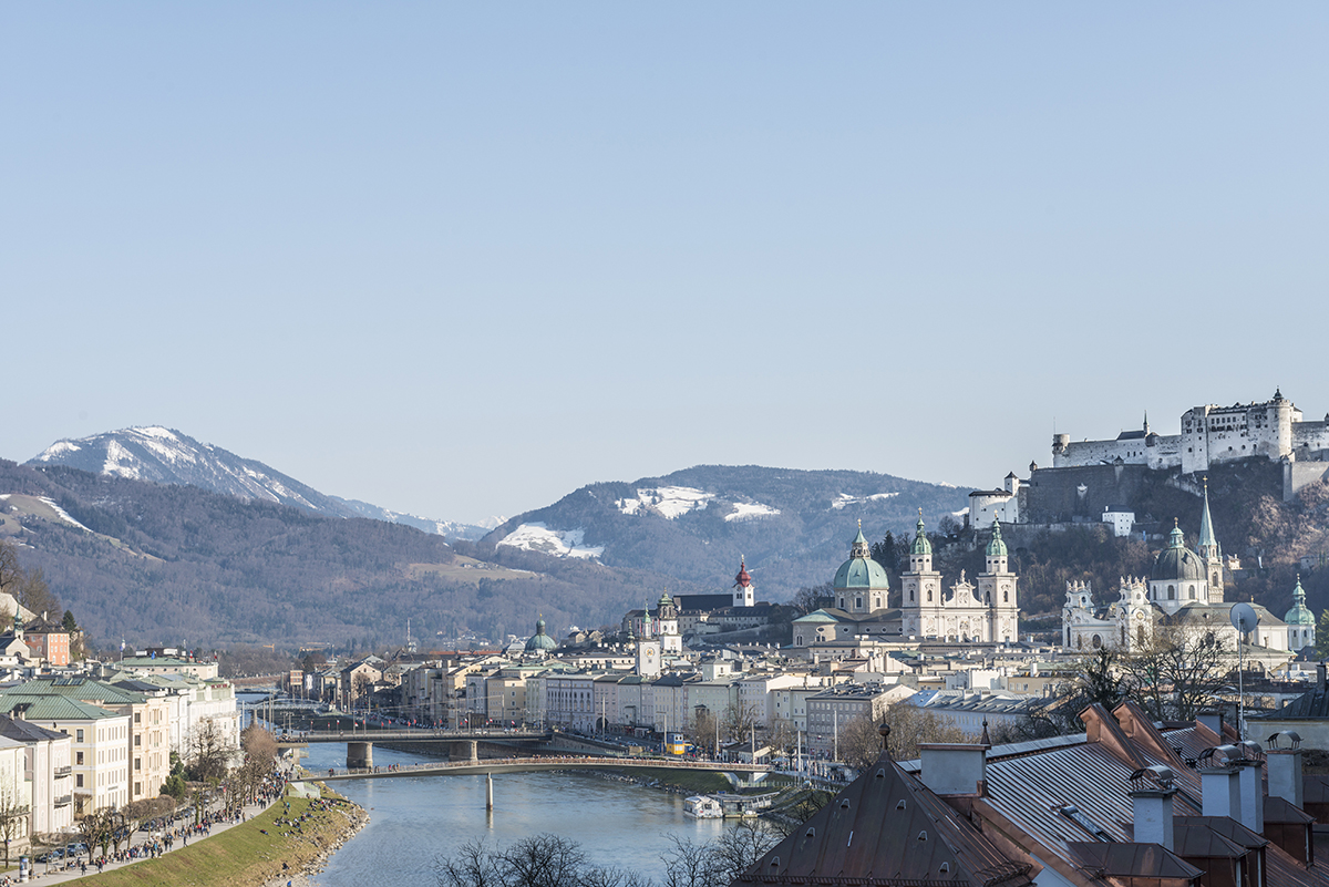 Austria Salzburg - Mozart's birthplace with baroque architecture