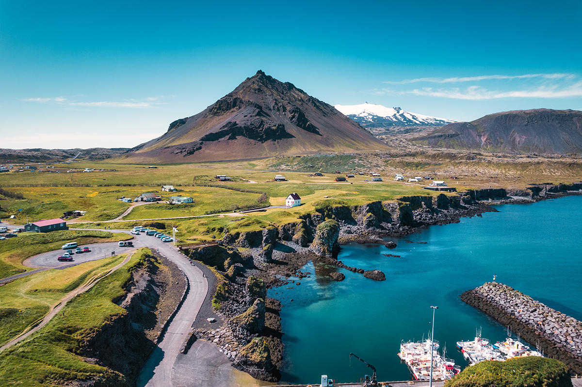 Arnarstapi Iceland - Dramatic coastline with basalt cliffs and natural arches