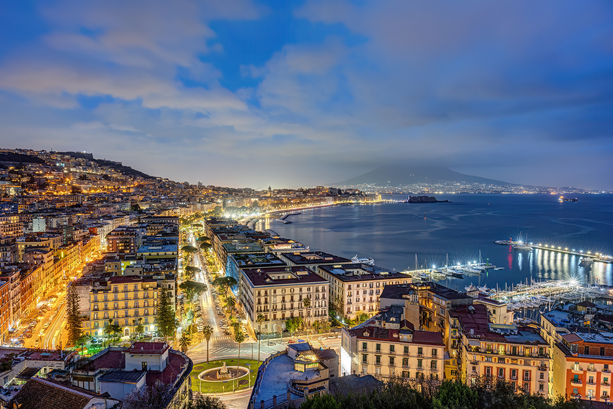 Naples Italy - Bay of Naples with Mount Vesuvius