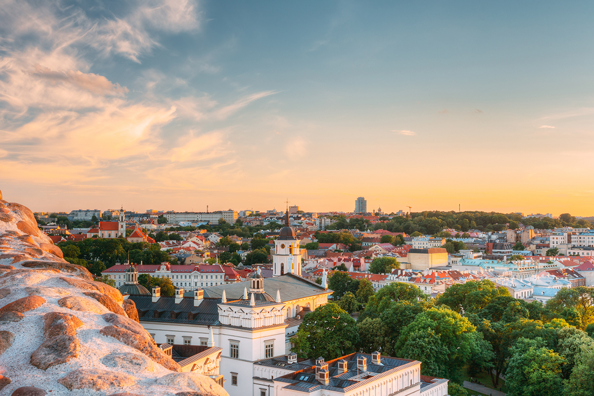 Vilnius City Center Lithuania - Modern downtown area with business district