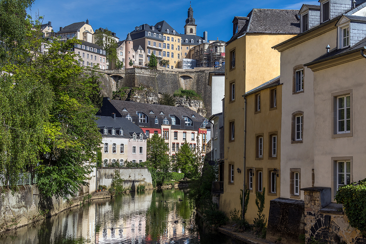 Luxembourg City - Historic old town with dramatic valleys and fortress walls