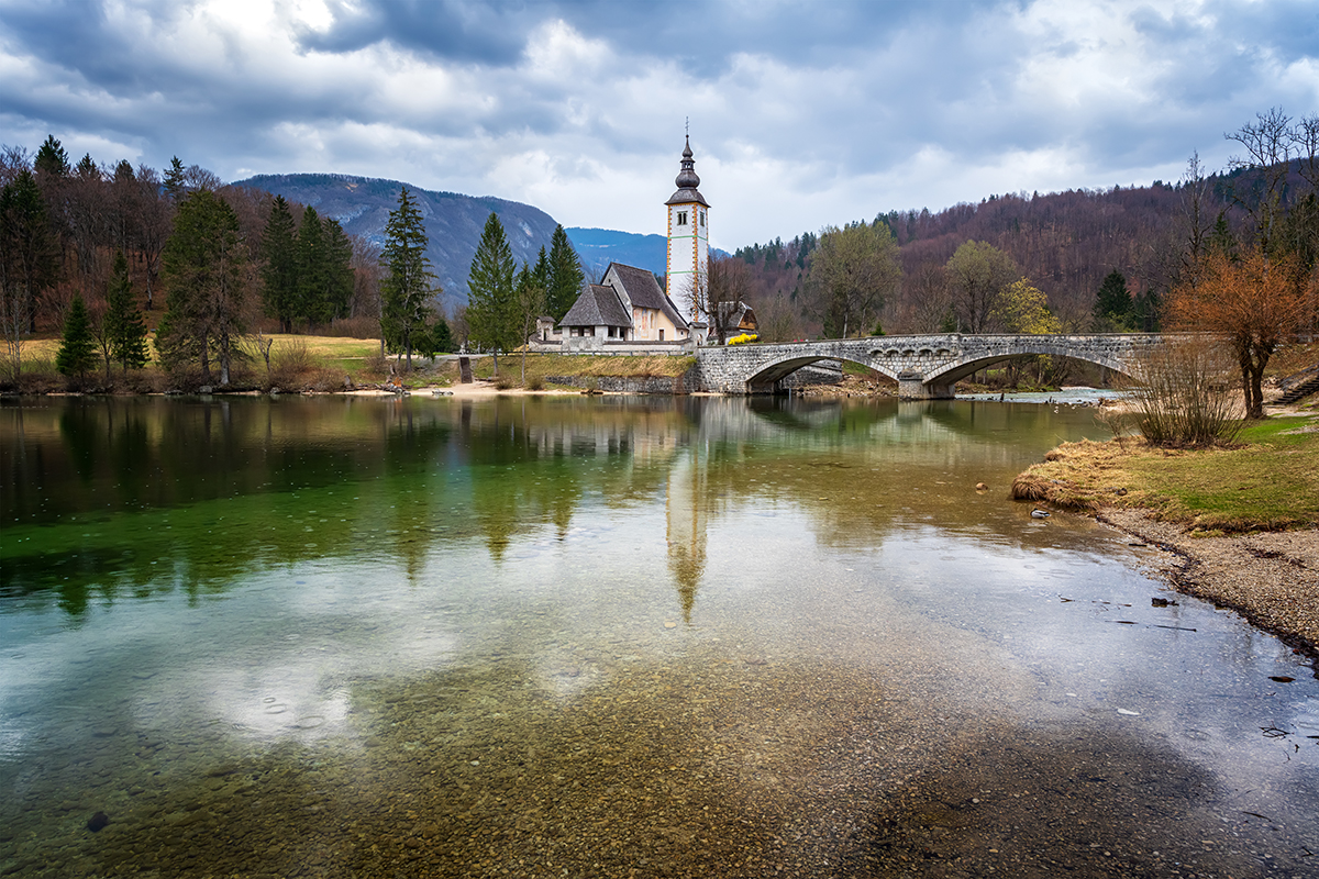 Lake Bohinj Slovenia - Crystal clear alpine lake surrounded by mountains